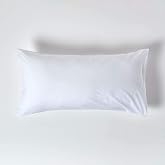 HOMESCAPES Pillowcase 50 x 90 cm 100% Egyptian Cotton 200 Thread Count White