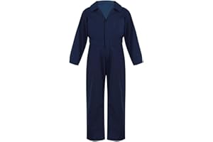 iiniim Combinaison De Travail Manches Longues Enfant Fille Garçon Salopette À Manches Longues Jumpsuit De Travail Bodysuit Respirant 5-16 Ans