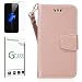 Produktbild Galaxy J3 2017 Galaxy J3 2017 Hülle [mit Panzerglas],Penlicraft Flip Cover PU Leder [Love Heart] Muster für Frauen u. Kinder Handyhüllen [Magnetverschluss] Case für Samsung Galaxy J3 2017,(Rose gold)