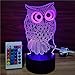 Produktbild 3D Lampe Fernbedienung Beste Geschenk Für Jungen Acryl Eule Tisch Nachtlicht Möbel Dekorative Bunte 7 Farbe Wohnaccessoires