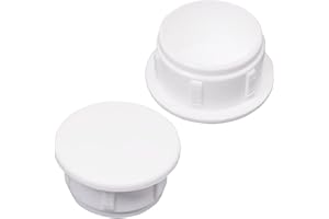 SKIR'CO Tapones de Plástico Blanco de 20 mm - 40 Unidades para Agujeros de Taladro y Tornillos en Muebles