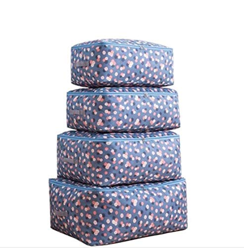 Bolsa de Almacenamiento 4 piezas Alta densidad de tela Oxford Organizador del Armario del Bolso Suave Ahorro de Espacio Bolsa para guardar la Ropa Edredones Ropa de Cama Almohadas Cortinas Orquídea