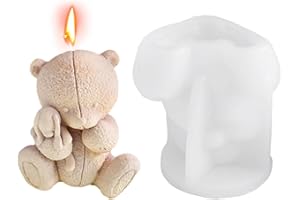 Richolyn Moule Ours,Moule en résine d'ours Moule à Bougie d'ours | Moule en Silicone en Résine d'ours Animal pour Bonbons Savon Bougie Aroma Savon Chocolat Noël
