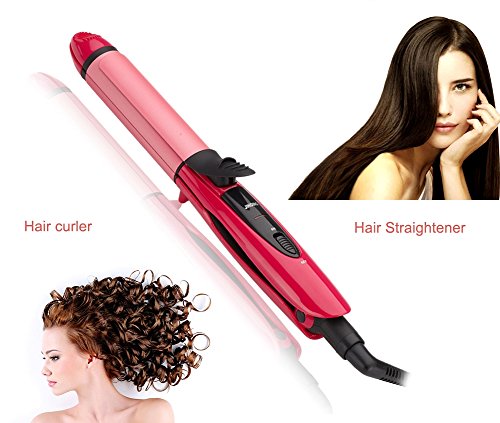 High quality 2 in 1 Multifunctional Hair Curler Ceramic Hair Straightener With Curling Iron Free Shipping
