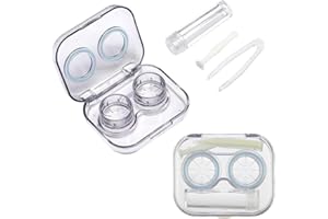 HABNI 1 Pieza Caja Lentillas,Cajas Lentillas,Porta Lentillas,Estuche Lentillas,Kit De Viaje,Lentillero,Quita Lentillas,para Salidas Diarias