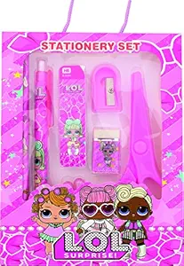 7horse lol cartoon charactor stationery set combo of kids accessories.- Multi color