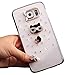 Produktbild Samsung Galaxy S7 G9300 SM-G930 3D Katze Glitzer Durchsichtig Harte Dünn Bling Kristall Hülle, Sunroyal Transparent PC Hart Dünn Bling Slim Line Schutzhülle Schale Kristall Crystal Gel Case Schwarz Katze Cat 3D Glitzer Strass Rhinestone Diamant Durchsichtig Bumper Protektiv Cover Matt