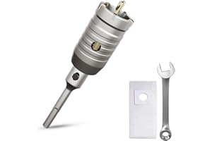 ZENIX Korona wiertnicza 40 mm gwint SDS plus adapter 110 mm i wiertło centrujące, z kluczem płaskim i workiem chroniącym przed kurzem, wiertło do otworów ściennych do muru, kamieni naturalnych, piaskowców