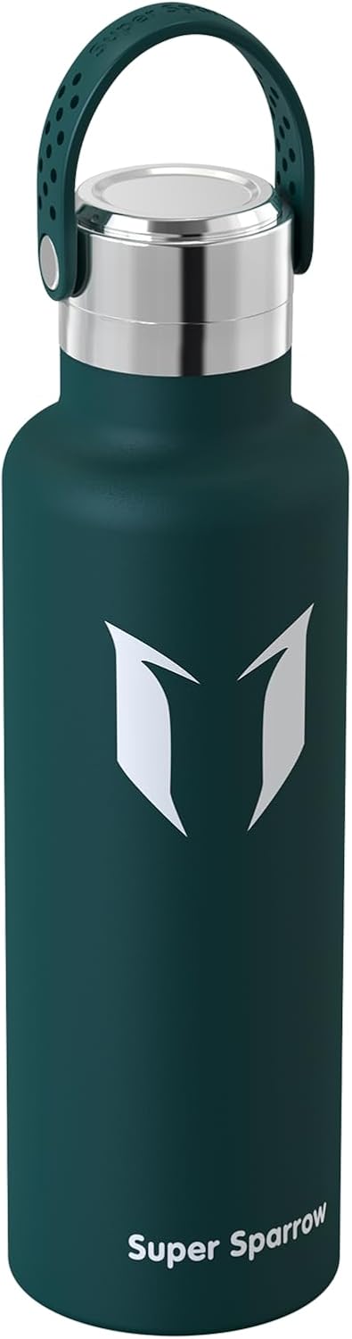 Super Sparrow Botella Agua Acero Inoxidable 18/10 - Botella Termica Ultraligera - 350ml/500ml/750ml - Termo Sin BPA, Botella Agua Niños, para Deporte, Viaje, Escuela, Exterior, Oficina, Hogar