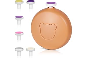 Vicloon Elektryczny pilnik do paznokci dla niemowląt, 6 w 1, elektryczny pilnik do paznokci dla noworodków, cichy i bezpieczny obcinacz do paznokci, pielęgnacja paznokci dla niemowląt, prezent dla