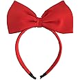 Bowknot Headband for Women Red Bows for Hair Accessories Hair Bows for Girls Hair Hoops Bowknot Hair Bands for Christmas Birthday Cosplay