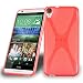 Produktbild HTC Desire 820 Silikonhülle in ROT von Cadorabo - X-Line Design TPU Schutzhülle für HTC Desire 820 – Handyhülle Bumper Case Backcover in INFERNO ROT