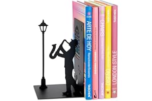Balvi Fermalibri Jazz Colore Nero Un musicista come supporto per i libri Metallo