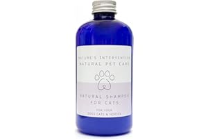 NATURE'S INTERVENTION Shampoo für Katzen – Aloe Vera, Zedernholz & Lavendel - 250 ml von NIP. 99% Natürliches Sanftes. Keine Sulfate, Keine Parabene. Reinigt, Lindert Juckreiz. Konzentriert.