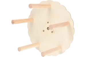 HAPINARY Perchoir Rotatif Bois pour Oiseaux Jouet Forme De Roue pour Perruches Et Perroquets Accessoire De Cage pour Entraînement Et Divertissement des Oiseaux