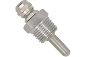 OTOMATICO 1/2 pouce - doigt de gant 1/2 acier inoxydable immersion pour thermomètre de 30mm 50mm 100mm 150mm 200mm 300mm 400mm 500mm (50mm)