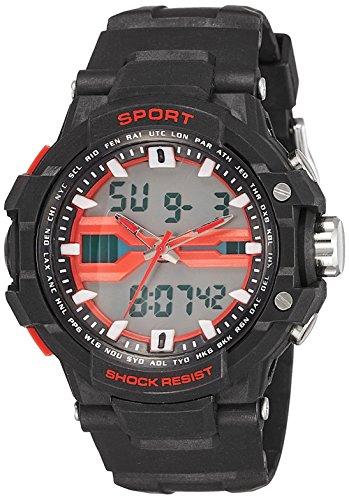 Ego Analog-Digital Black Dial Men's Watch-E-37090PPAN
