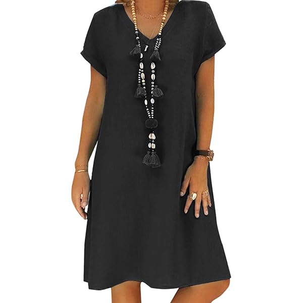 Rohan Women's Brisa Linen Dress - Ladies Summer Dress with Secure Pockets -  Carbon, Size 10 Regular : Amazon.co.uk: Fashion