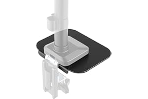 Spacetronik - Stabilisierungsplatte - Schutz Platte für Monitorhalterung-Basis - Zusätzliche Schutzplatte für Monitorständer auf Schreibtisch - Schreibtischschutz - Verstärkungsplatte - Farbe Schwarz