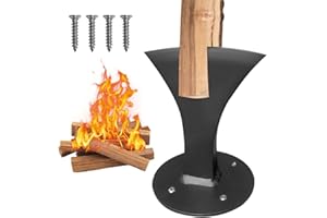 Fendeuse de Buches, Afenau Fendeur de Buches Manuel avec 4 Vis, Portable Fendeur de Bois de Chauffage, Fendeur D'allumage pour Petits Poêles à Bois, Cheminées et Foyers -- Noir