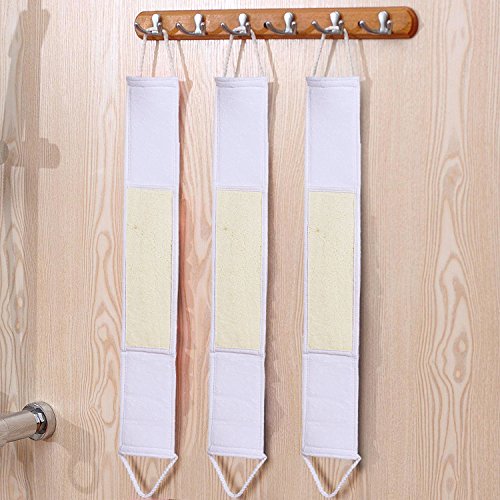 ACEVIVI 100% Natural Exfoliating Loofah Back Scrubber, Bath & Shower Clean Body Scrub with Handle