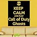 Produktbild Kult Kanvas 120 x 140 cm x-large "GA90 Keep Calm Play Cod Ghosts" Aufkleber Vinyl-Wandtattoo, Brilliant Blue _ PARENT, schwarz, 60 x 70 cm Large