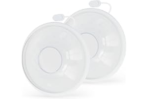 HRANIO Breast Milk Collector Breastfeeding, Breast Shells Milk Collection Shells, Milk Catchers Breastfeeding, Reusable Breast Pads Maternity, BPA Free Reusable Soft Silicone for Breastfeeding Wear Outdoors