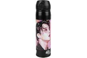 terosmile BTS Bangtan Boys Edelstahl-Wasserflasche, 500 ml, hält Flüssigkeiten heiß oder kalt, Jung Kook V
