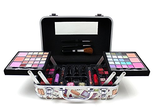 79 Piece Retro Vanity Case Beauty Cosmetic Set Gift Travel Make UP Carry Box Xmas