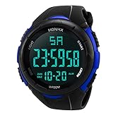 Gaddrt Luxus Herren Handgelenk Digital Armbanduhr Analog Militär Armee LED Wasserdichte Sport-Armbanduhr, Blau