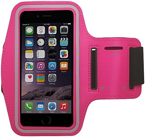 Practical Sports Armband Pouch for Smartphones and MP3 Players with Key Holder PrimaCase 07.Rosa Alcatel OneTouch Fierce XL (Windows)