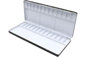 Color Around - Paleta de aluminio para acuarelas, negro, 26 Well(8.07"x3.35"x0.71")