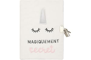 DRAEGER PARIS 1886 76002988, Diario intimo peluche unicorno Magiquement secret, Rosa
