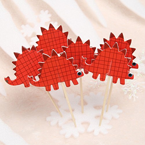 24pcs Dinosaurier Kuchen Dessert Karte Eingeschoben wird zum Geburtstag Kindertag Kinderparty oder Kinder zum Lernen - 7