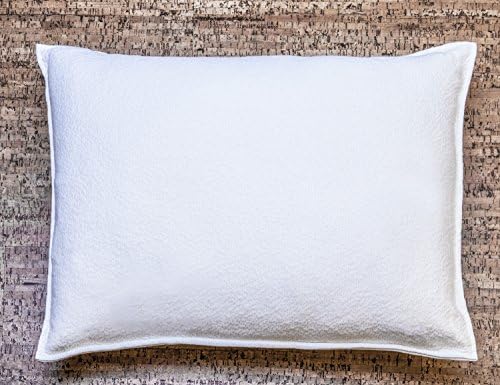 Organic Wool Pillow, All Natural &amp; 100% GOTS Certified, Natural Antibacterial &amp; Hypoallergenic, Customizable Pillow w/ Nylon Zipper, 3-Year Warranty, Handmade, Ideal for Side Sleepers, Standard 20x26
