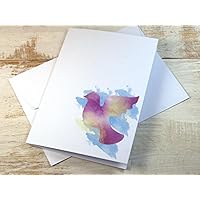 SET: 10 x Klappkarte mit Taube für Kommunion, Konfirmation, Jugendweihe für Einladung, Danksagung, Menü, inkl. Kuvert