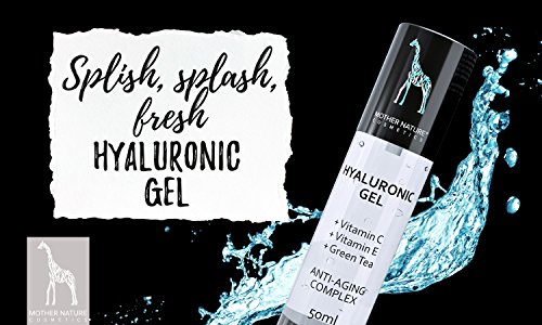 Hyaluron-säure-Konzentrat Gel – Mother Nature® | 50 ml Hochdosiert | Kollagen Booster für Gesicht, Hals, Körper | Anti-Aging inkl. Vitamin C, Vitamin E, Grüner Tee - 3