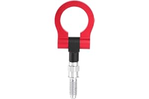 Keenso Universal Auto Abschlepphaken Abschleppring - Aluminiumlegierung Front Trailer Auge Kit (Rot)