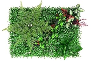 OYFFL Mur d'herbe Panneau de Fond Artificiel décoration intérieur extérieur intimité écran de haie Protection UV adapté à la fête de clôture (6)