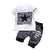 Bohai Baby Boy Kid 2 Piece STAR Sportswear Clothes T-shirt Top Short Pants Outfit Set