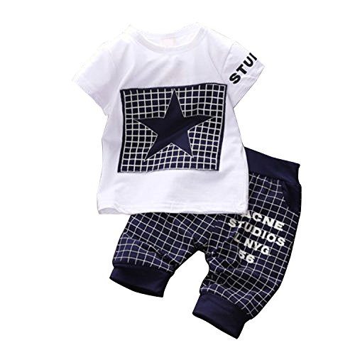 Bohai Baby Boy Kid 2 Piece STAR Sportswear Clothes T-shirt Top Short Pants Outfit Set