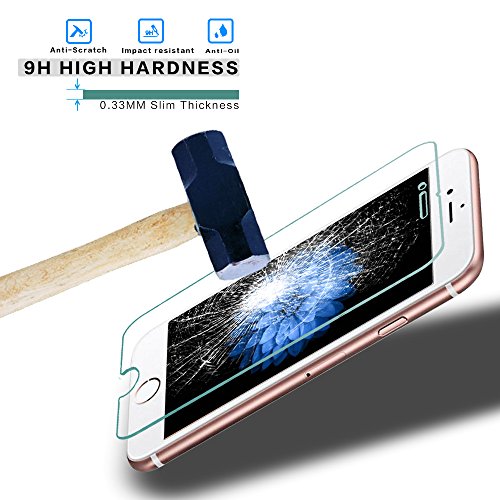 Pomisty iphone 6s Displayschutzfolie ,2 Stück iphone 6 Panzerglas Schutzfolie, 9H Härte,Anti-Kratzen Glas Folie mit iphone 6/6s 4.7 inch. - 4