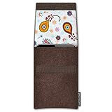 SIMON PIKE LG X Power 2 Filztasche Case Hülle 'Sidney' in braun 10, passgenau maßgefertigte Filz Schutzhülle aus echtem Natur Wollfilz, dünne Tasche im schlanken Slim Fit Design für das X Power 2 - 