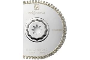 FEIN Disco segmentado diamantado, Ø90 mm, Ancho de corte aprox. 1,2 mm, Alojamiento SLP, dentado abierto para cortar fibra de carbono y fibra de vidrio, extrafino, ideal para esquinas y cantos
