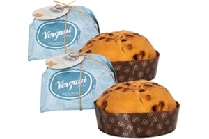 VERGANI IL PANETTONE DI MILANO dal 1944 Vírgenes 2 paquetes de postre de Navidad sin azúcares Añadidos 700g