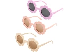 DRESHOW Kinder Sonnenbrille Runde Blume Brille für Mädchen Jungen im Freien Strand Urlaub Niedlich Brillen