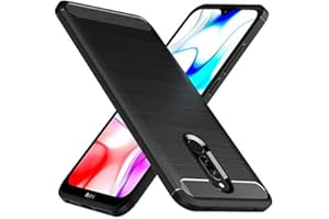 COPHONE Funda compatible con Xiaomi Redmi 8A , Negro Silicona Funda para Xiaomi Redmi 8A Carcasa Fibra De Carbono Funda Case