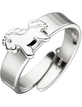 JOBO Kinder Ring Pferd Pony 925 Sterling Silber Silberring Kinderring verstellbar