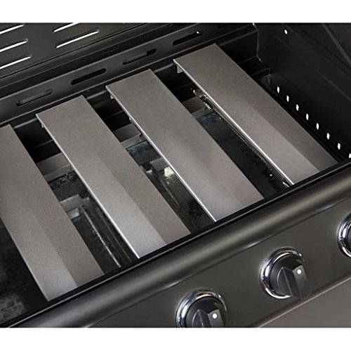 TAINO® Gasgrill BBQ Grill-Wagen 4 Edelstahl-Brenner TÜV Gasbrenner Farbe Schwarz - 4