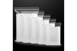 BEIHUAZI Sachets Plastiques Zip Sacs en Plastiques Transparents Refermables 400 Pièces Pochon Plastique Reutilisable (5 Tailles)